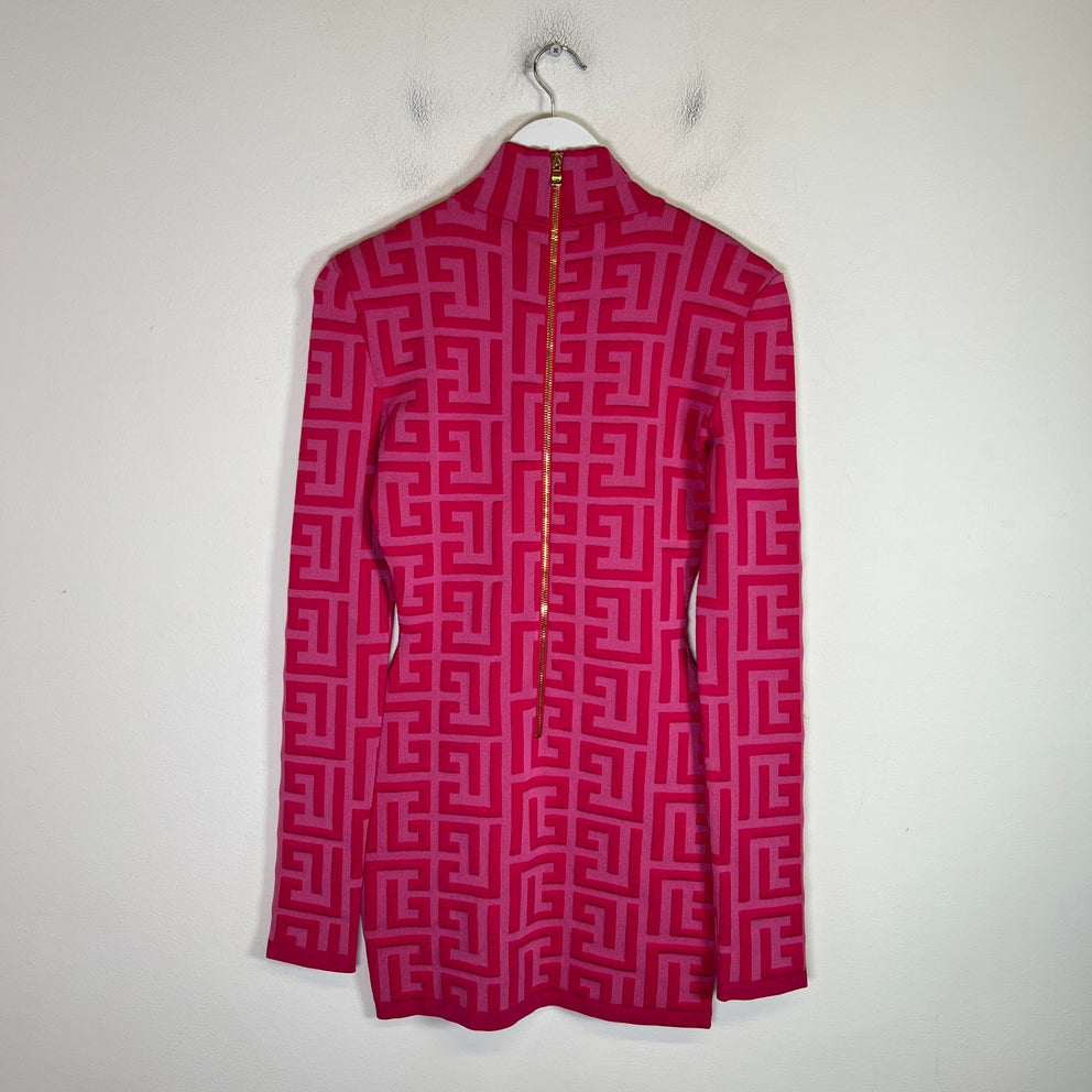 Balmain x Barbie Monogram Wool Short Dress