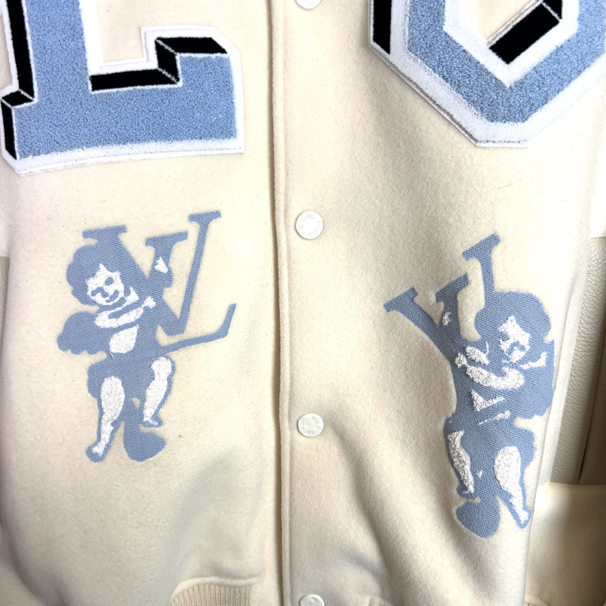 Louis Vuitton FW22 Patched 'Bugs Bunny' Varsity Jacket