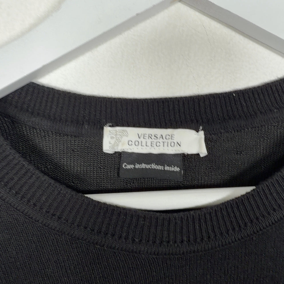 Versace Woven Chest Logo Sweater