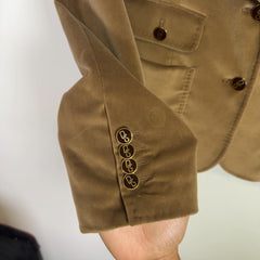 Dolce & Gabbana Vintage Velvet Leopard Lined Blazer