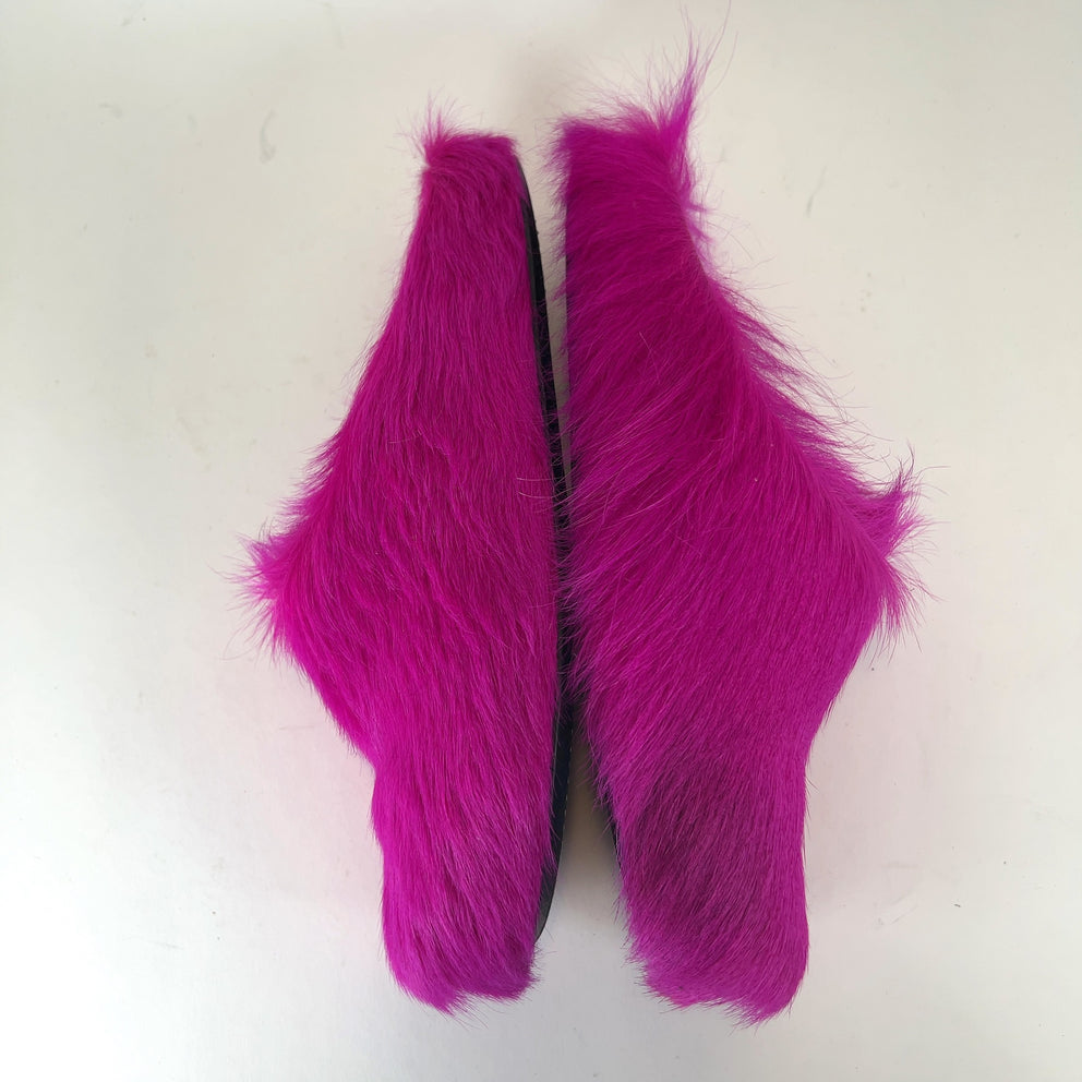 Marni Fussbett Sabot Ponyhair Sandals