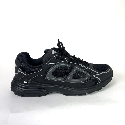 Dior B30 Triple Black Mesh Microfiber Sneakers