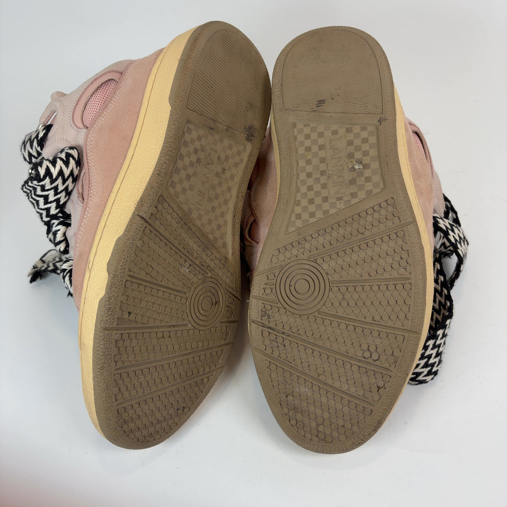 Lanvin Pale Pink Curb Lowtop Sneakers