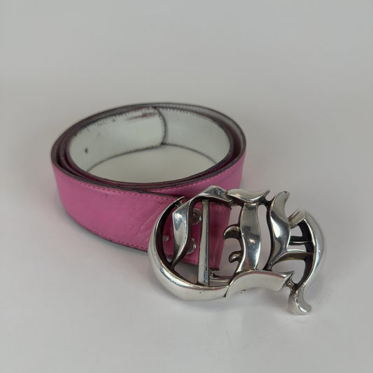 Chrome Hearts 'CH' Buckle & Pink Belt Strap