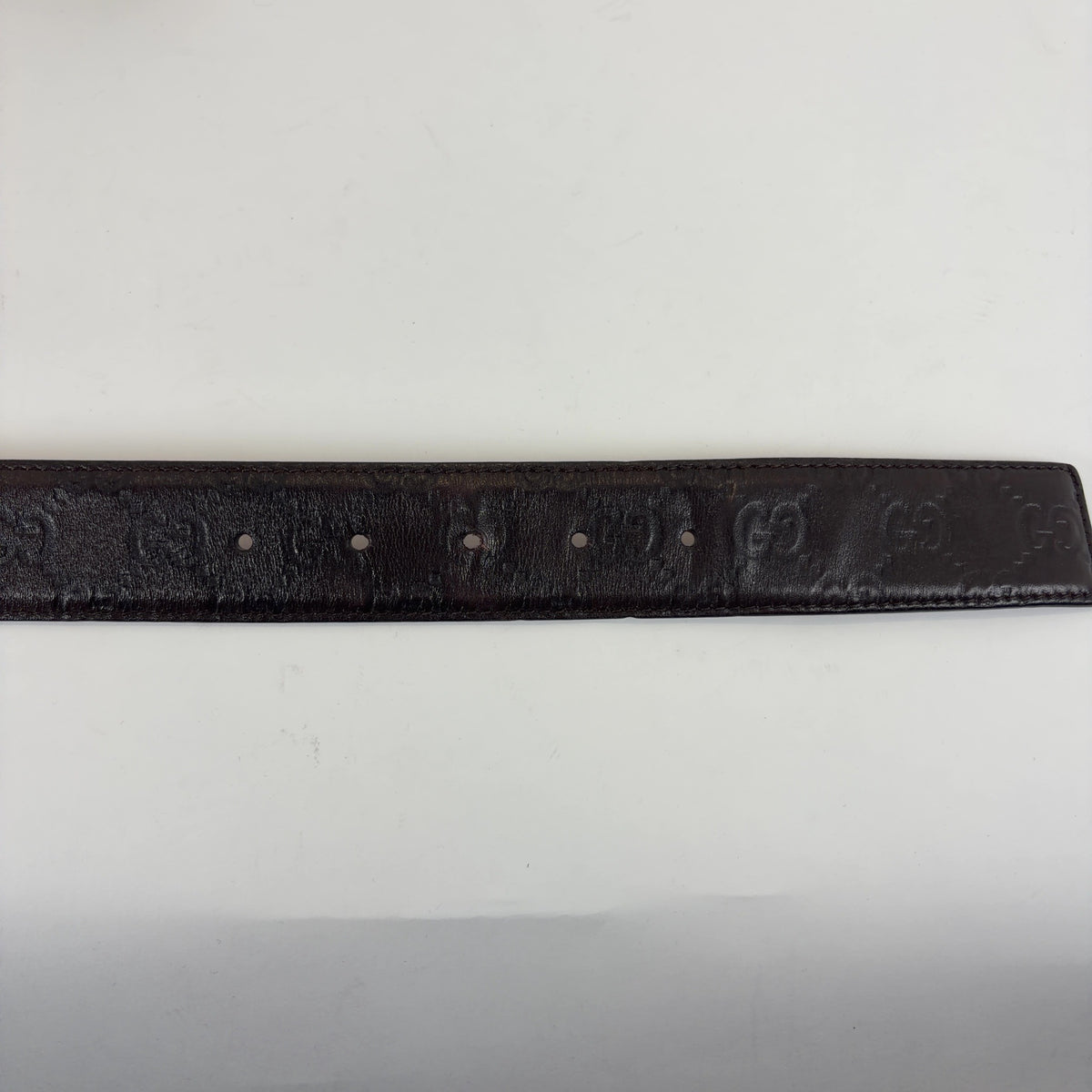 Gucci Signature Embossed GG Leather Belt