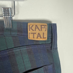 Kapital Plaid Blue/Green Gem Pants Size 38