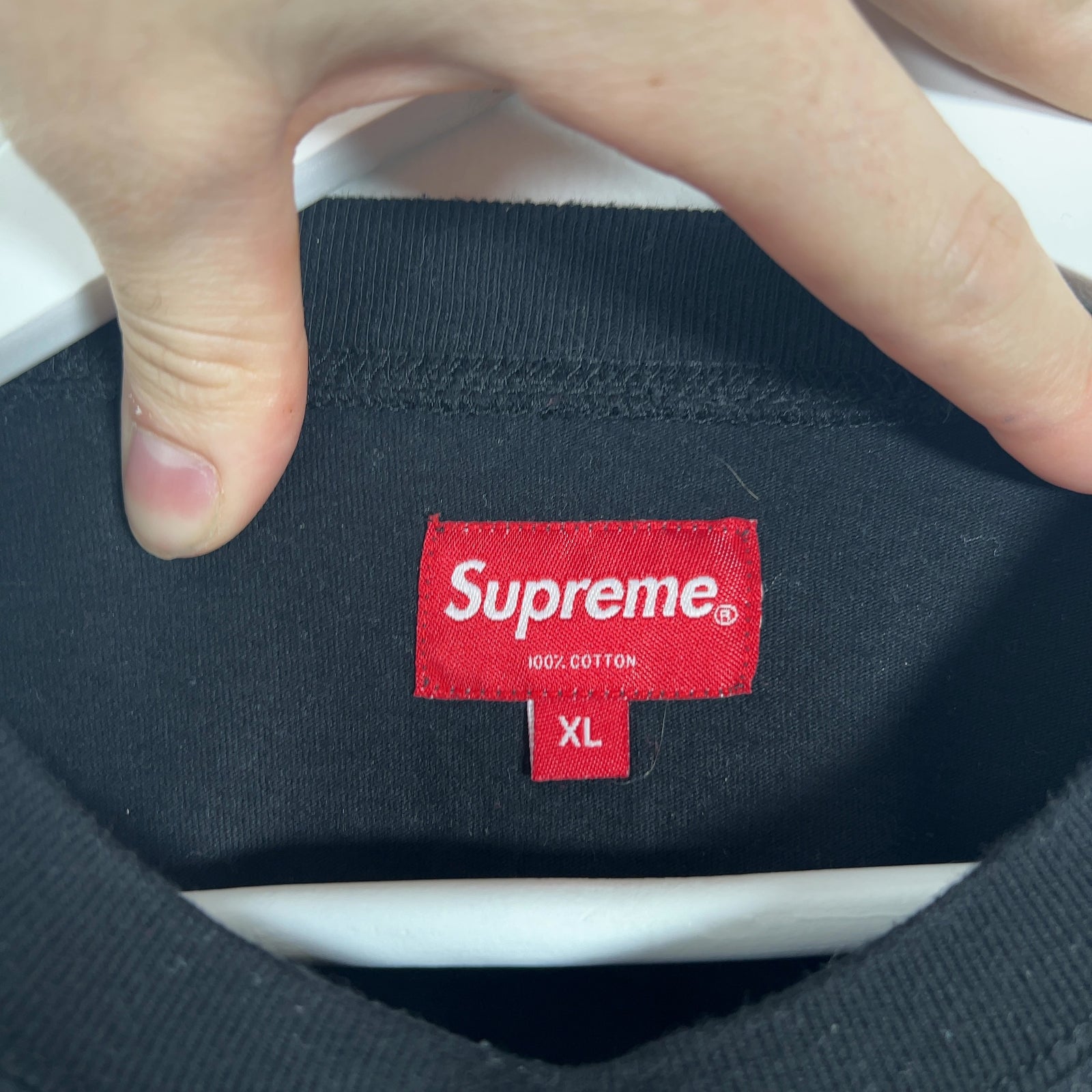 Supreme Black Stripe Logo Longsleeve