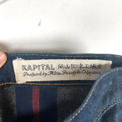Kapital Plaid Slub Denim Jeans
