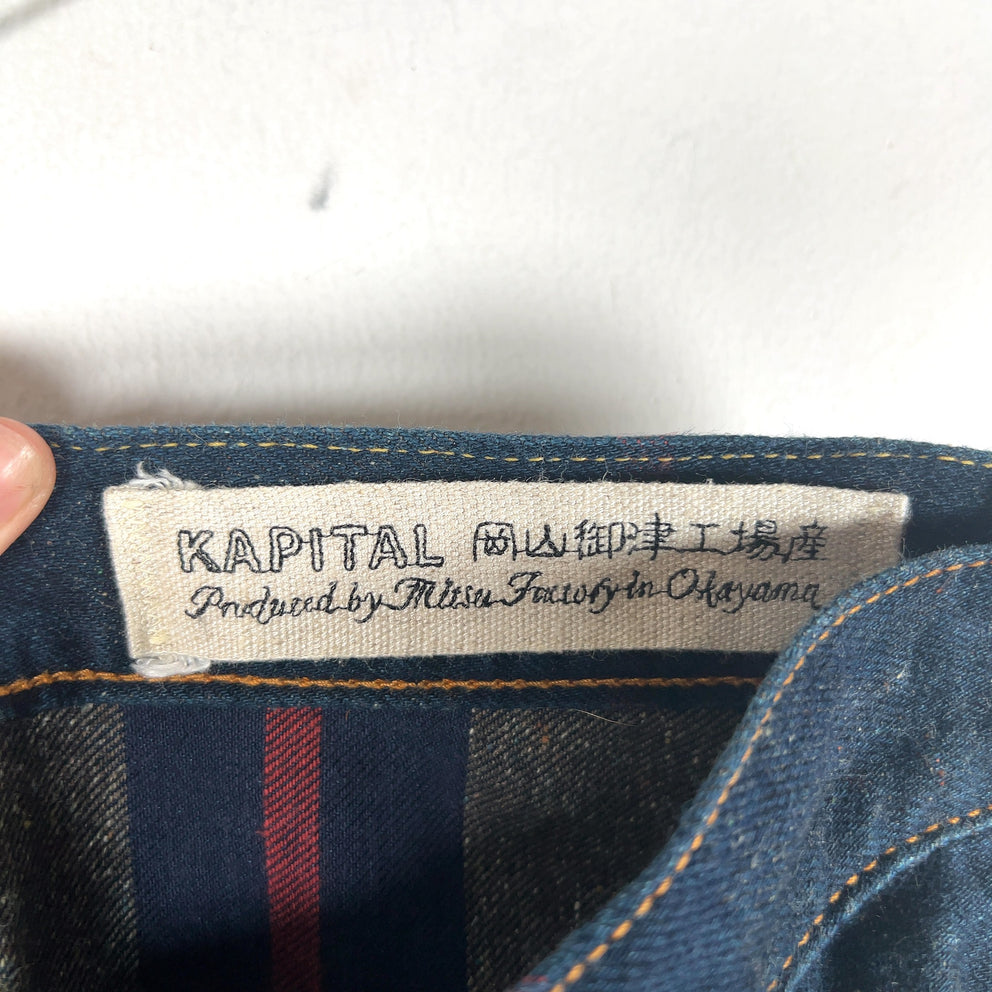 Kapital Plaid Slub Denim Jeans