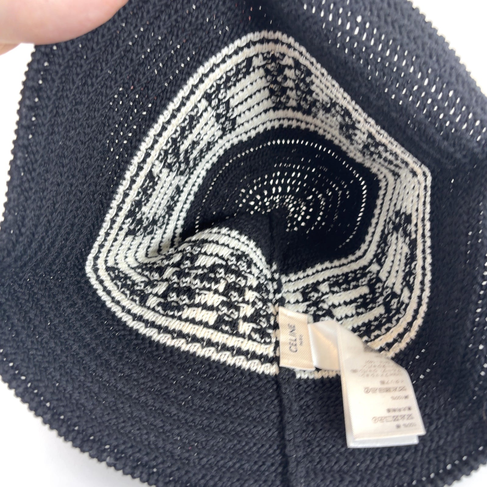 Celine Knitted Logo Bucket Hat