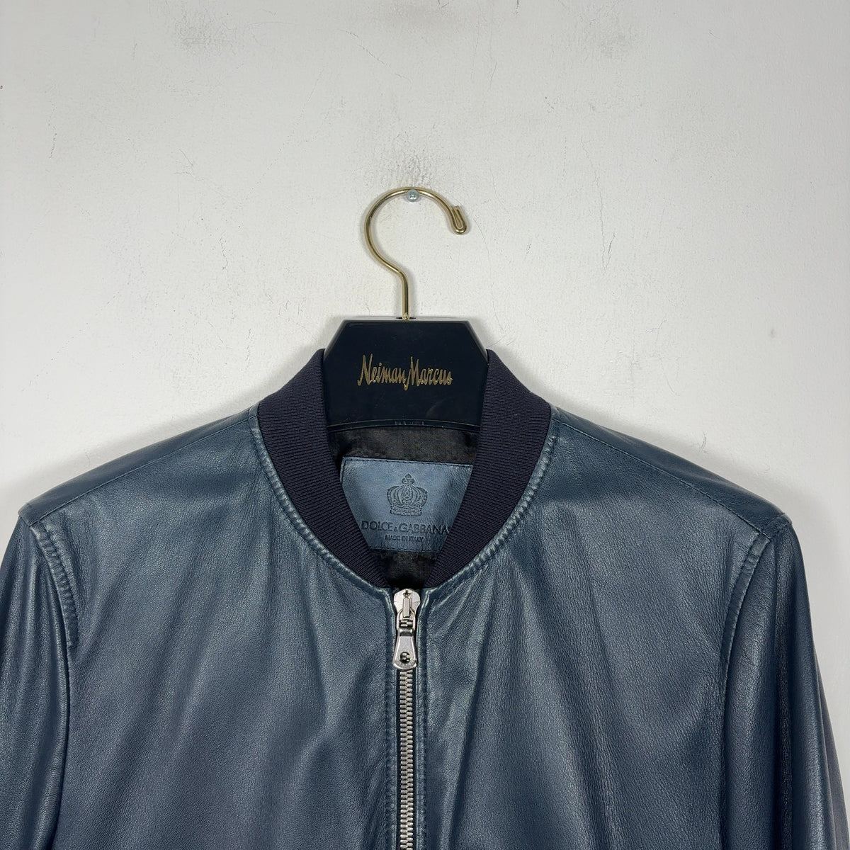 Dolce & Gabbana Leather Bomber Jacket
