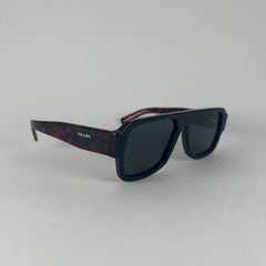 Prada Red Marble Acetate Sunglasses