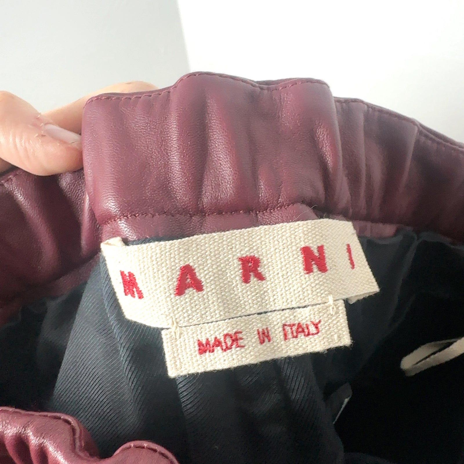 Marni Striped Leather Track Pants
