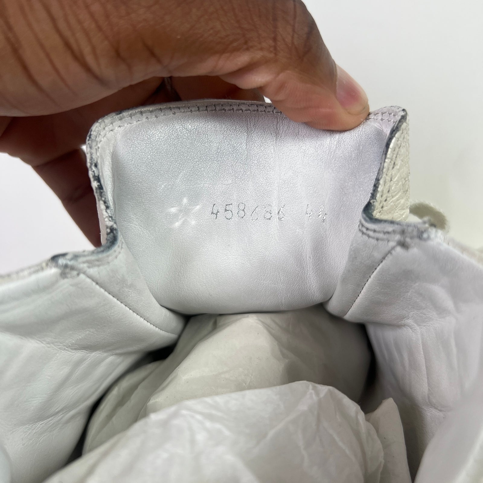 Balenciaga Cracked Leather Arena Sneakers