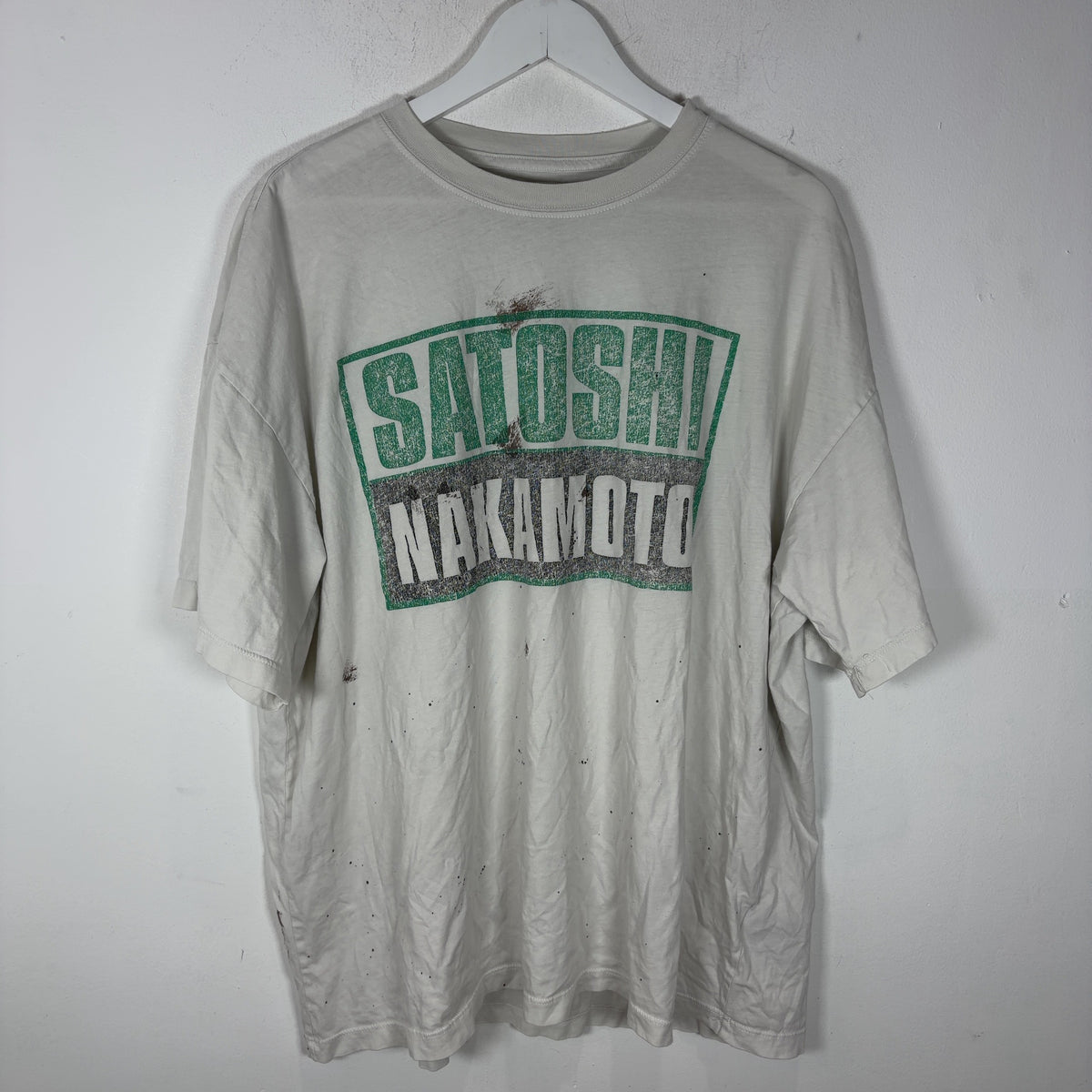 Satoshi Nakamoto Distressed Logo T-Shirt