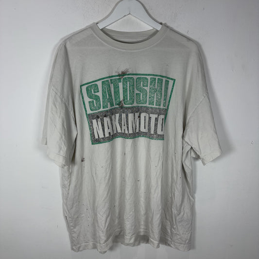 Satoshi Nakamoto Distressed Logo T-Shirt