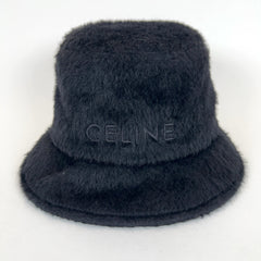 Celine Alpaca Wool Logo Bucket Hat
