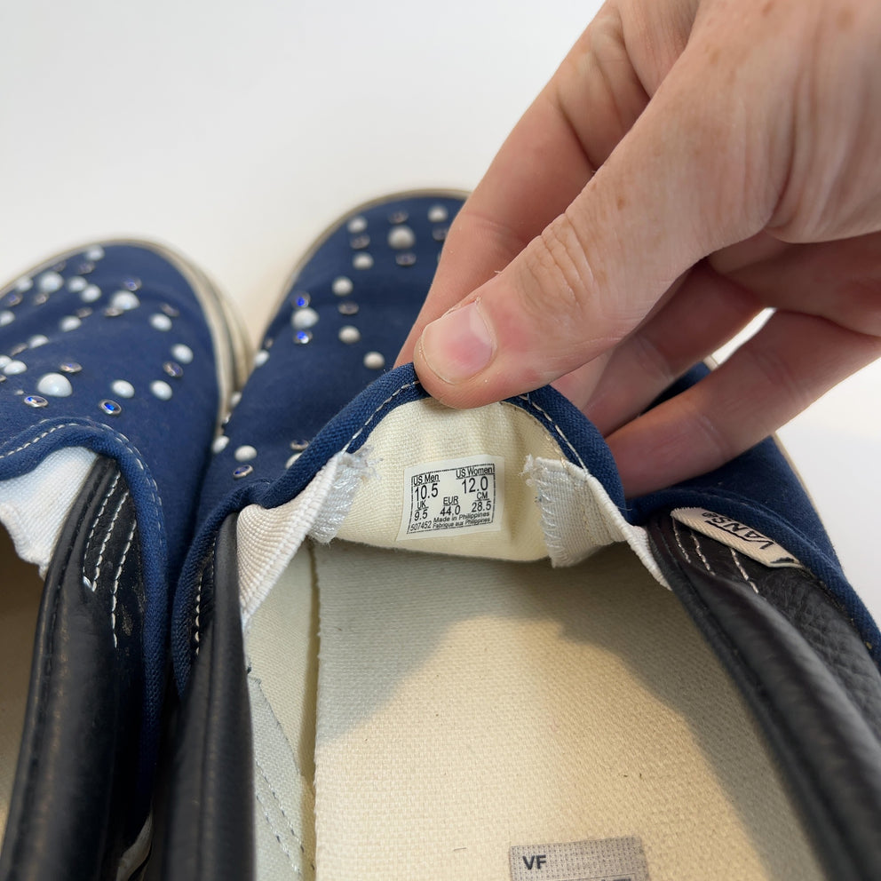 Vans Pearlized Indigo Slip-On Lowtop Sneakers