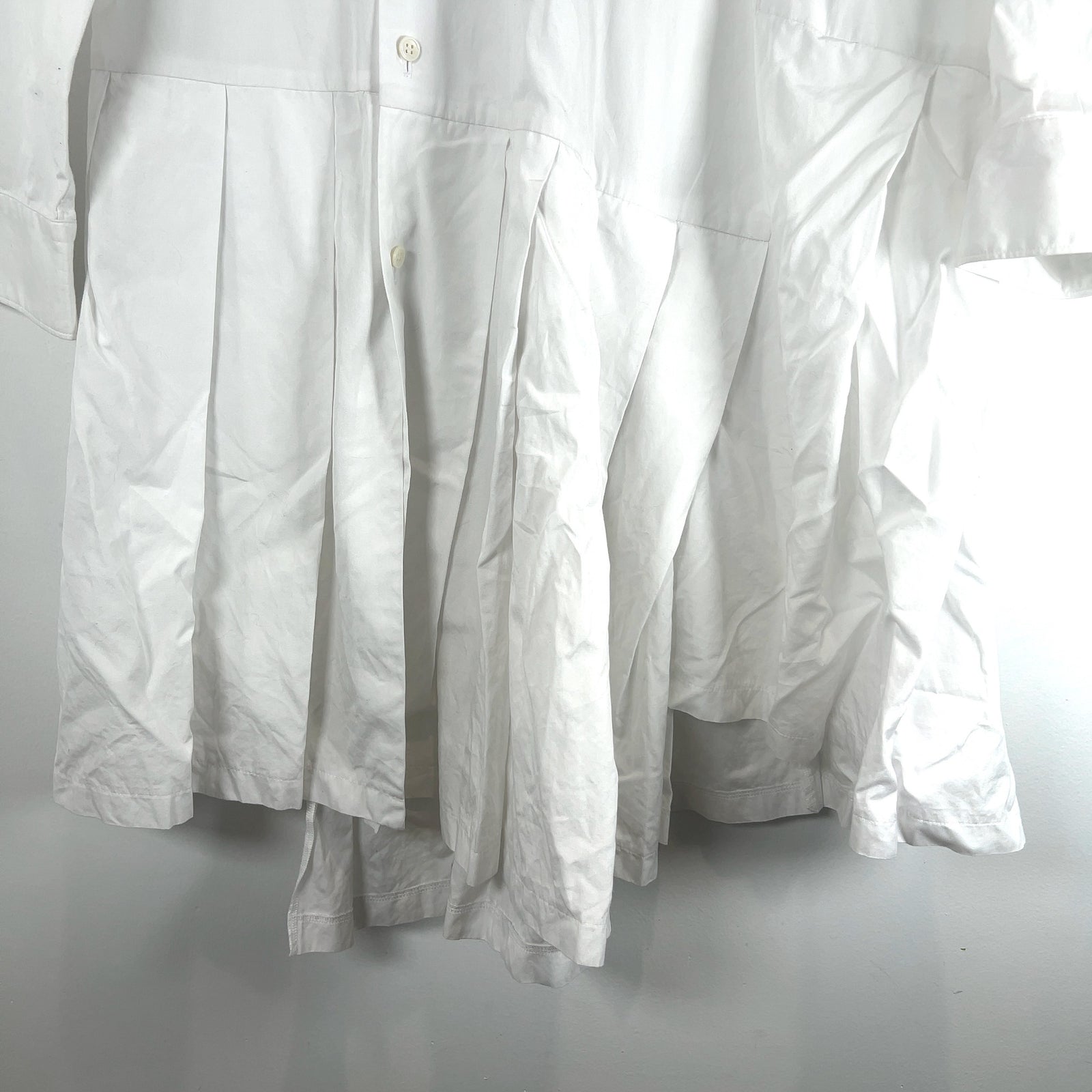 Comme Des Garcons Aysmetrical Button-Up Shirt Dress