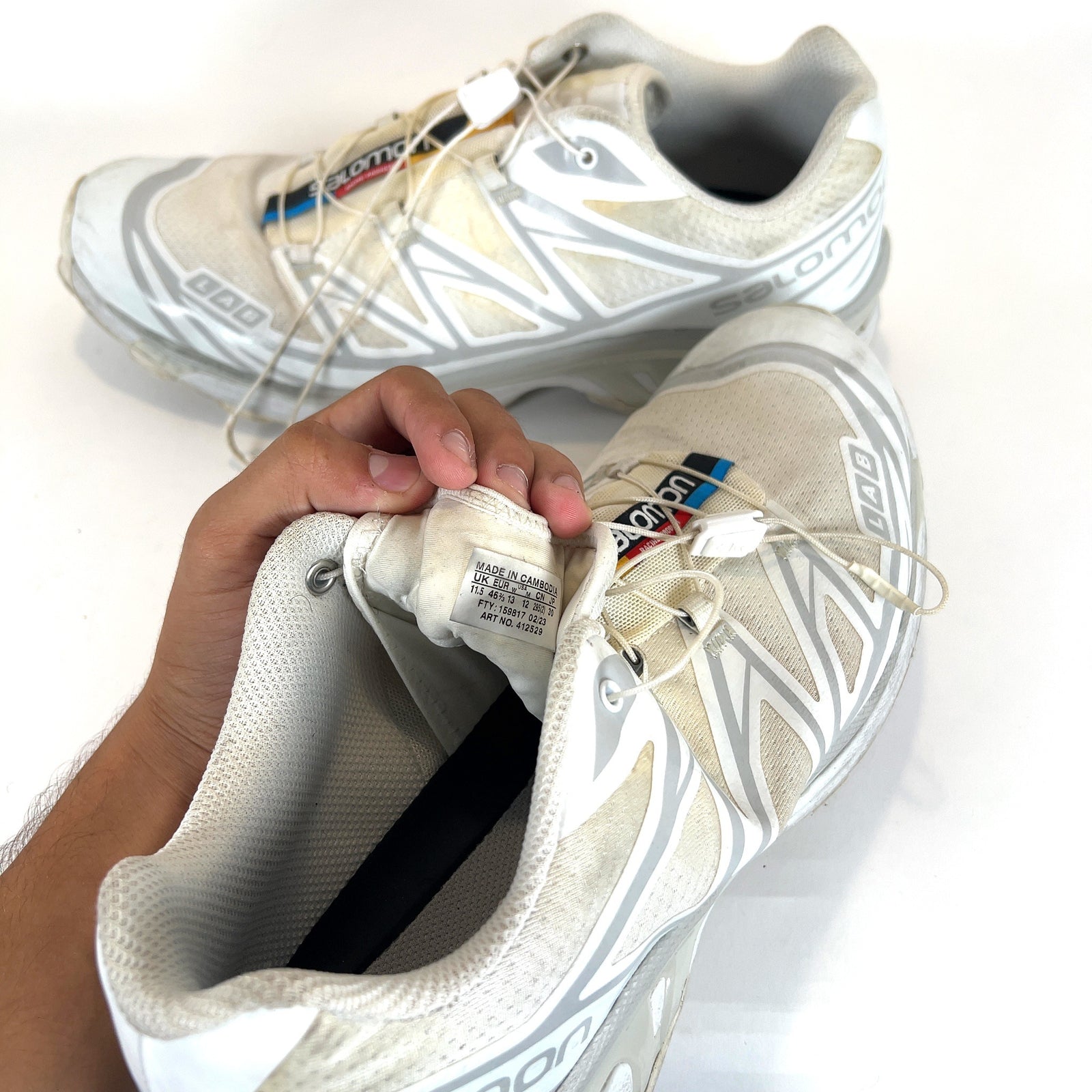 Salomon White XT6 Lowtop Sneakers
