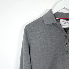 Thom Browne '2003' 4-Bar Long-Sleeve Polo Shirt
