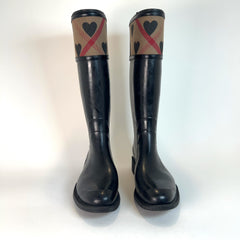 Burberry Canvas Heart Rain Boots