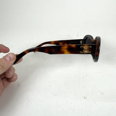 Celine Oval Tortoiseshell Acetate 01 Sunglasses