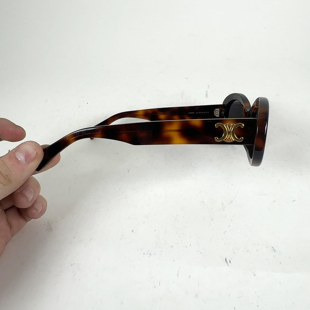 Celine Oval Tortoiseshell Acetate 01 Sunglasses