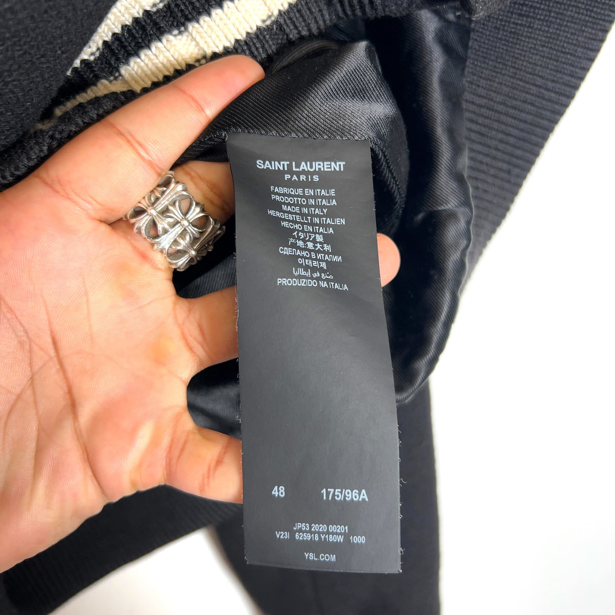 Saint Laurent Script Logo Teddy Jacket