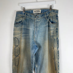 Satoshi Nakamoto Enduro Padded Distressed Lightwash Jeans