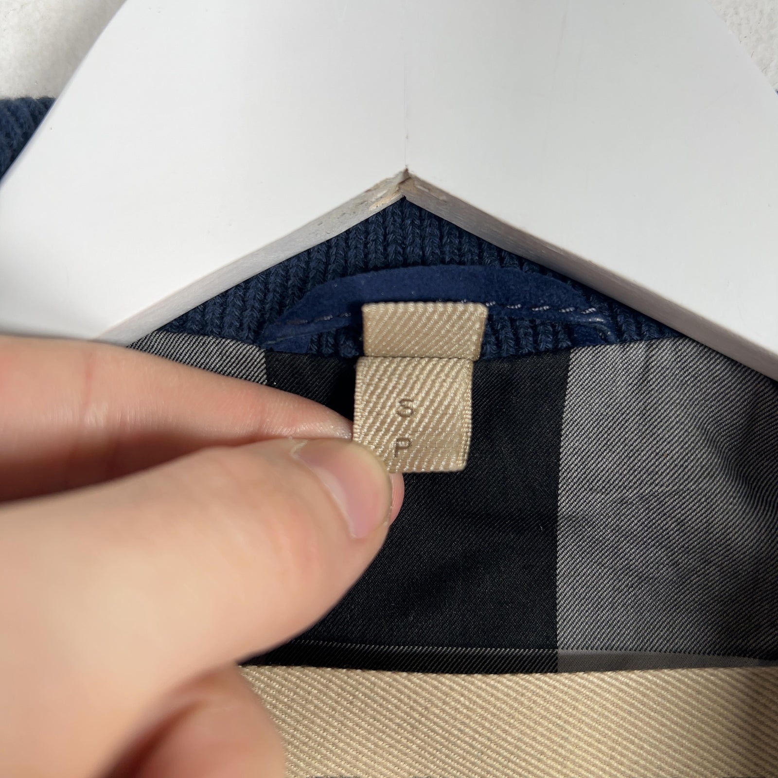 Burberry Brit Navy Nylon Sleeved Bomber