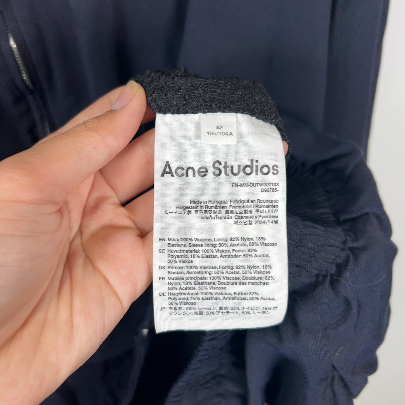 Acne Studios Olando Fluid Viscose Jacket