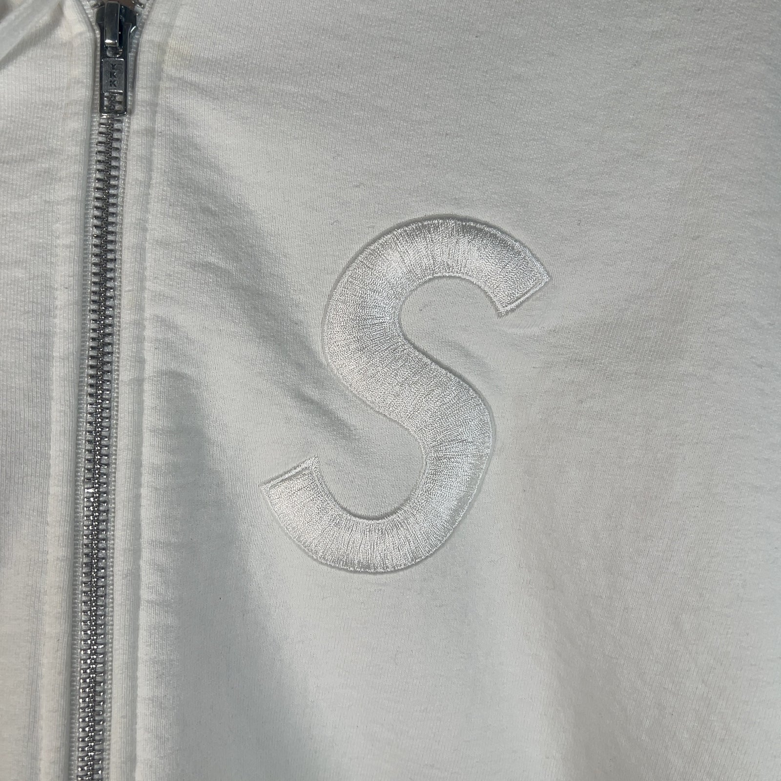 Supreme Embroidered 'S' Zip-Up Hoodie