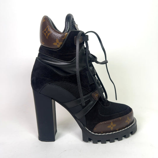 Louis Vuitton Monogram Star Trail Combat Boots