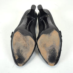 Prada Black Cutout Heels
