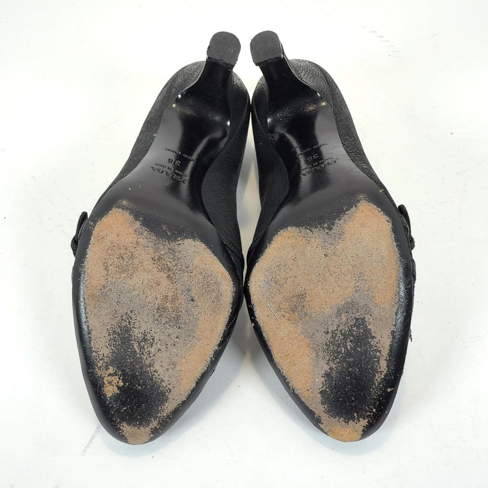 Prada Black Cutout Heels