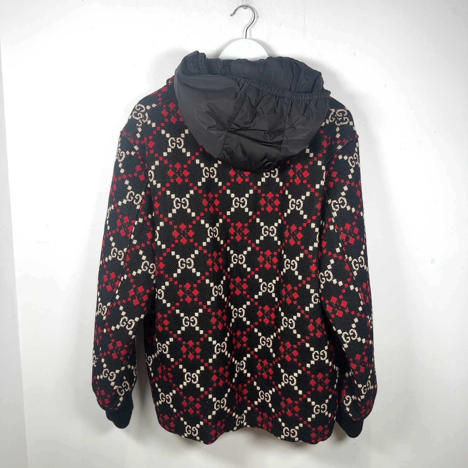 Gucci Diamond Argyle Knit Jacket Size S