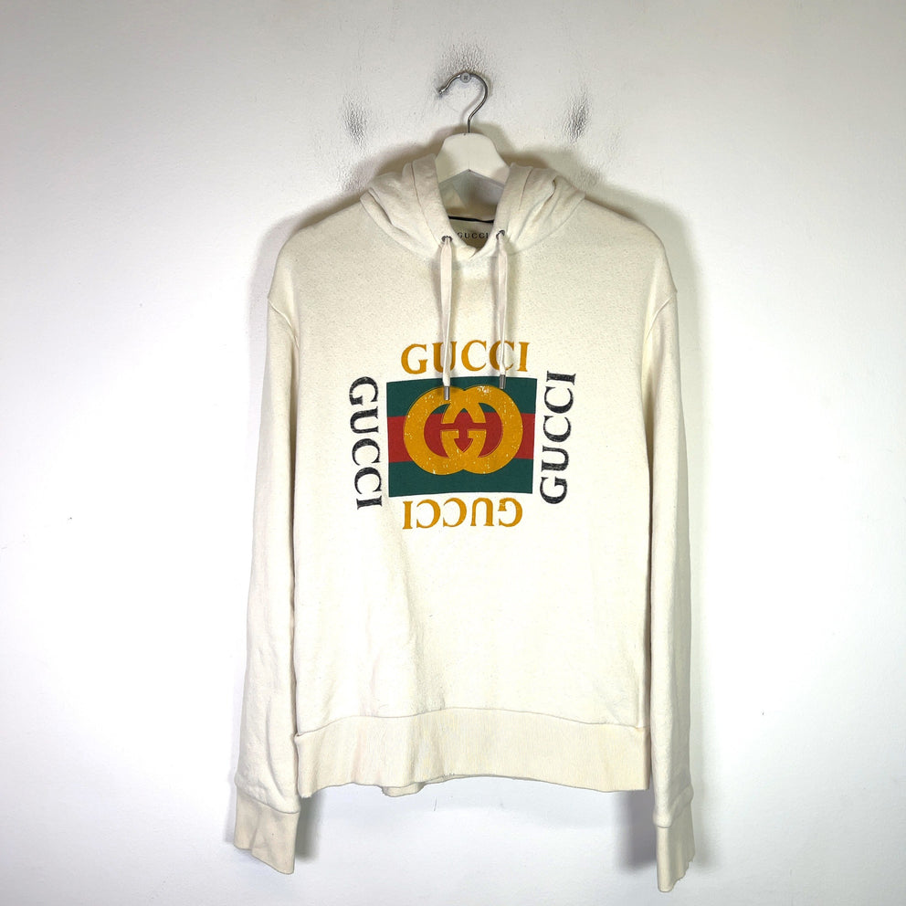 Gucci Vintage Logo Distressed Hoodie