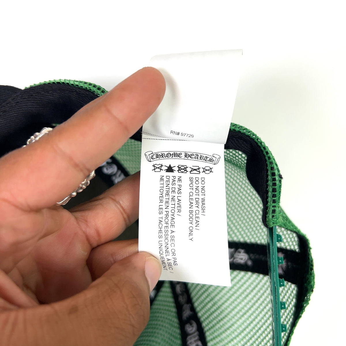 Chrome Hearts Green Hollywood Trucker Hat