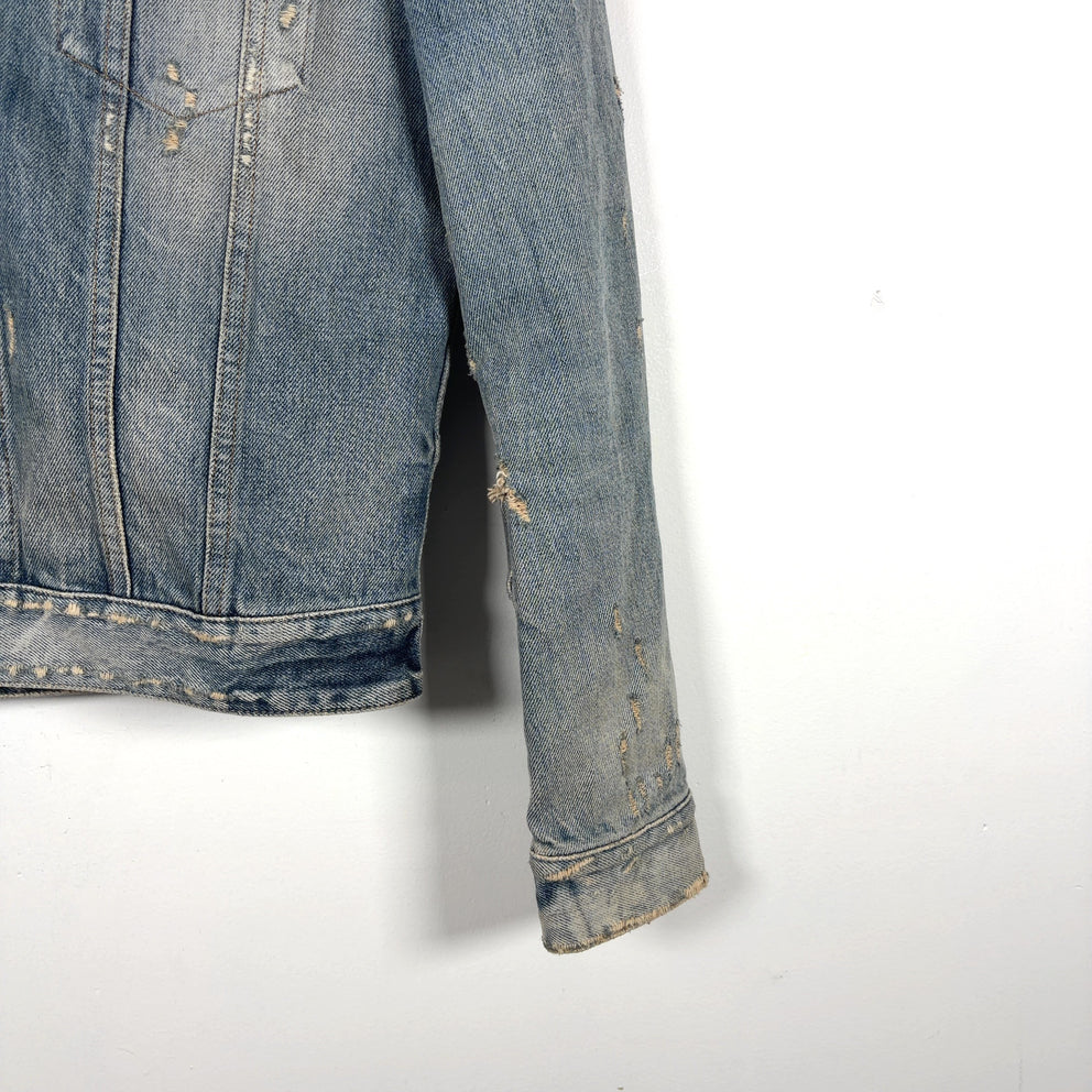 Saint Laurent SS21 Distressed Denim Jacket