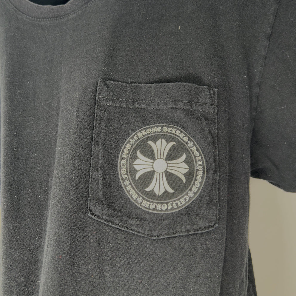 Chrome Hearts Black Stamp Cross Logo T-Shirt