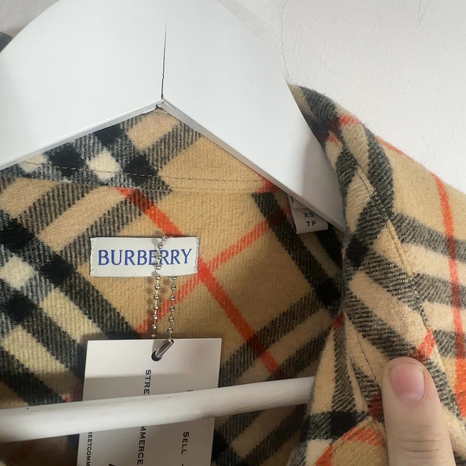 Burberry Check Wool Plaid Jacket Size XS