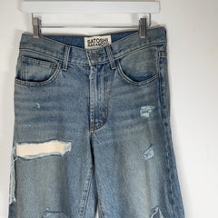 Satoshi Nakamoto 'Bressed To Be Stressed' Distressed Cash Jeans