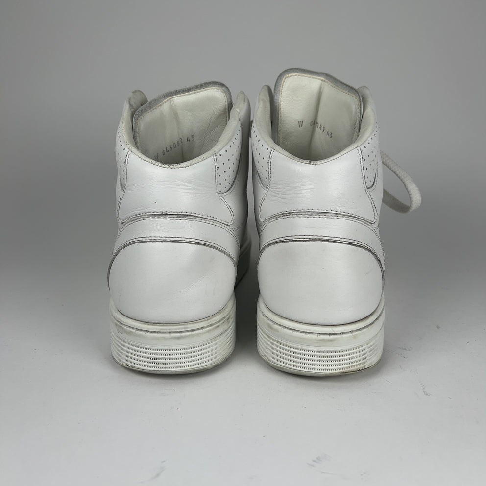 Chanel CC Triple White Hightop Sneakers