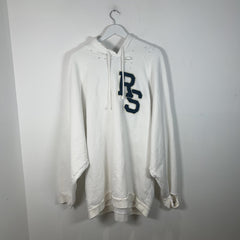 Raf Simons AW20 'Life On Mars' Oversized Distressed White Hoodie