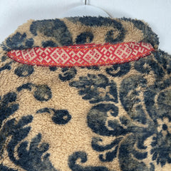 Kapital Damask Printed Fleece Zip Up Jacket