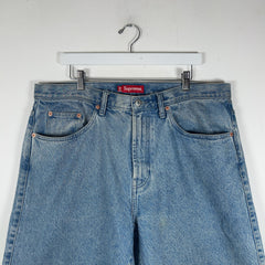 Supreme Embroidered 'New York' Denim Shorts