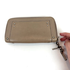 Chloe Aby Khaki Leather Padlock Wallet