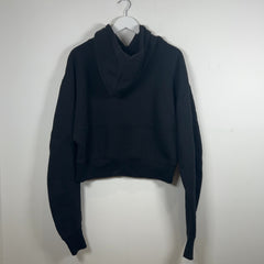 Mugler Metal Logo Cropped Hoodie