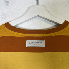 Balmain 70s Flock Logo Cropped T-Shirt